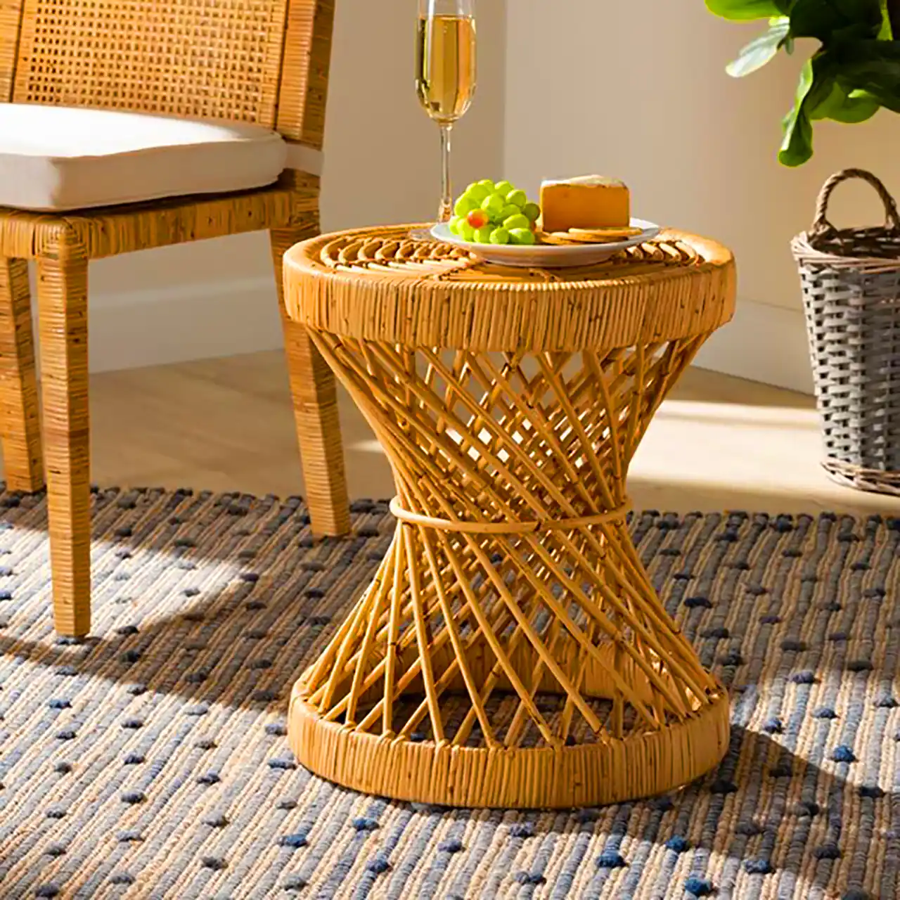 میز عسلی بامبو طبیعی