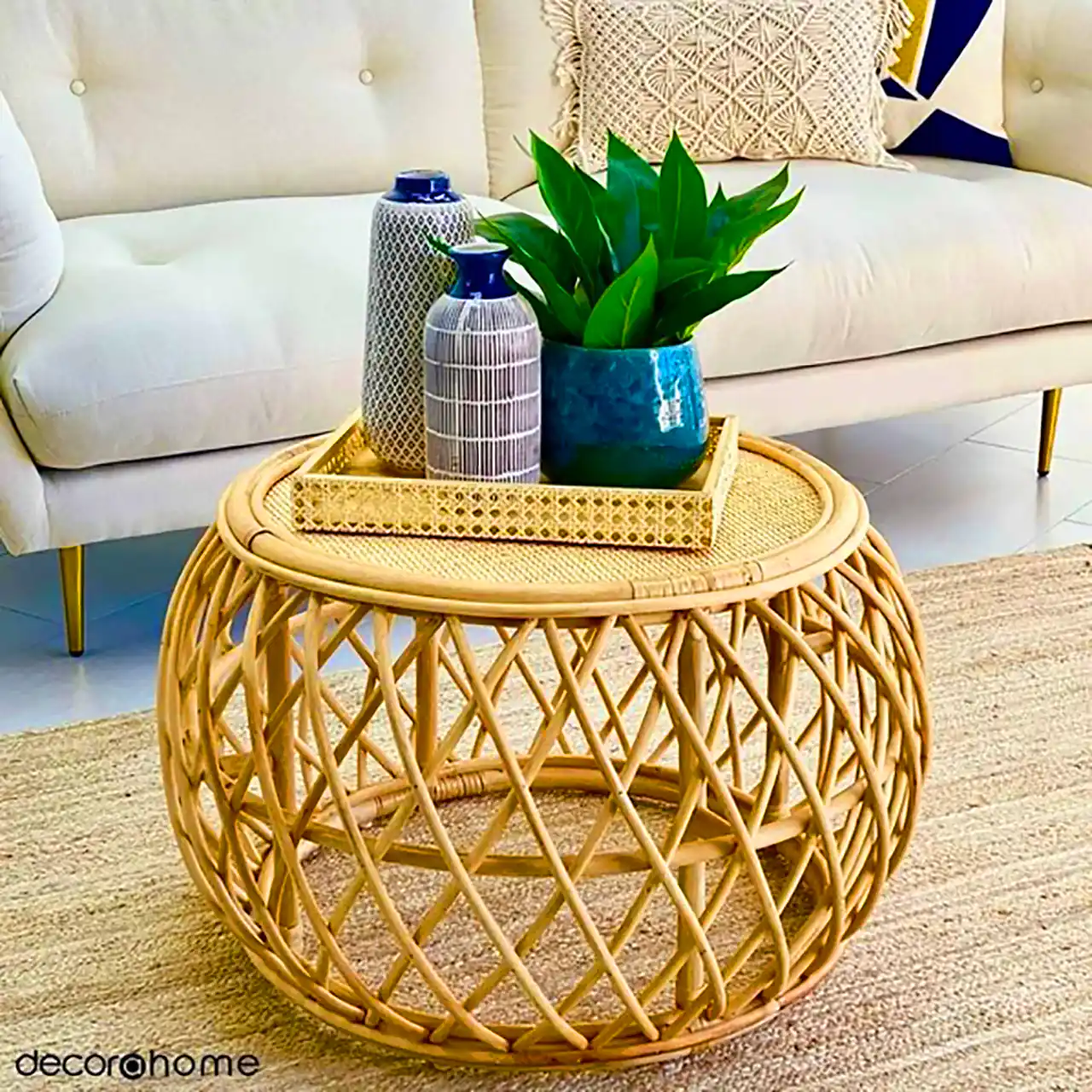 میز عسلی بامبو طبیعی