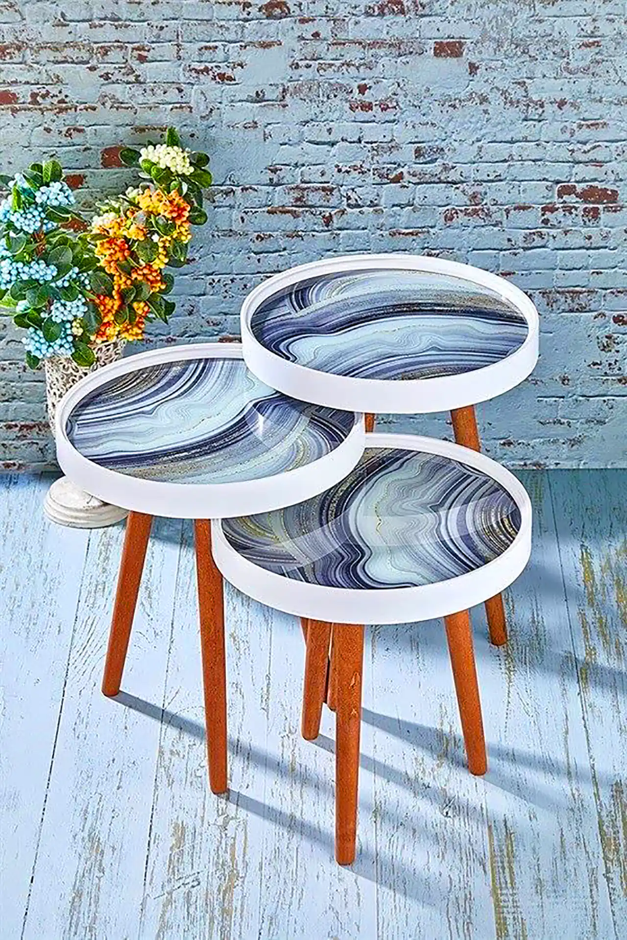 میز عسلی ست رزینی