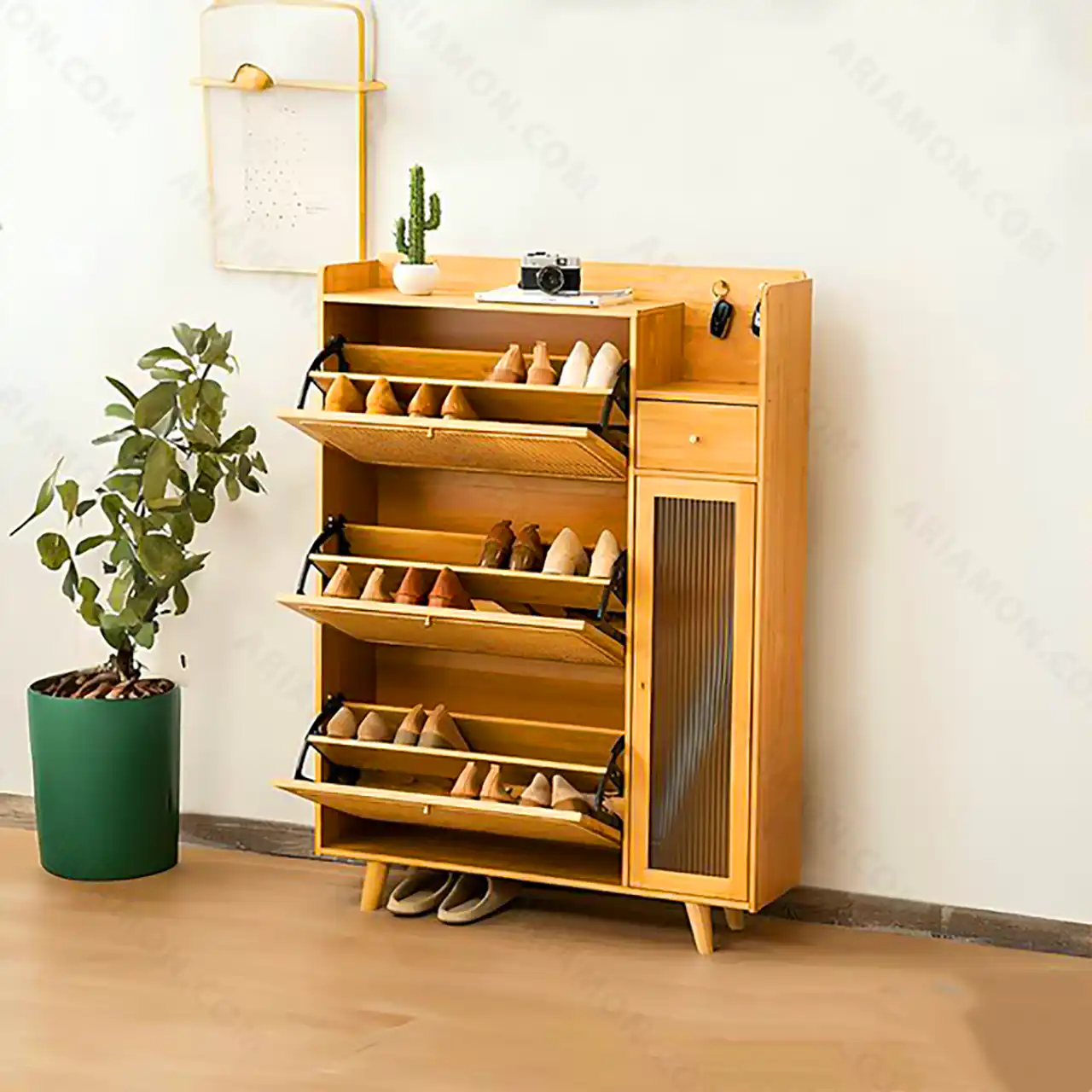 میز چوبی جاکفشی