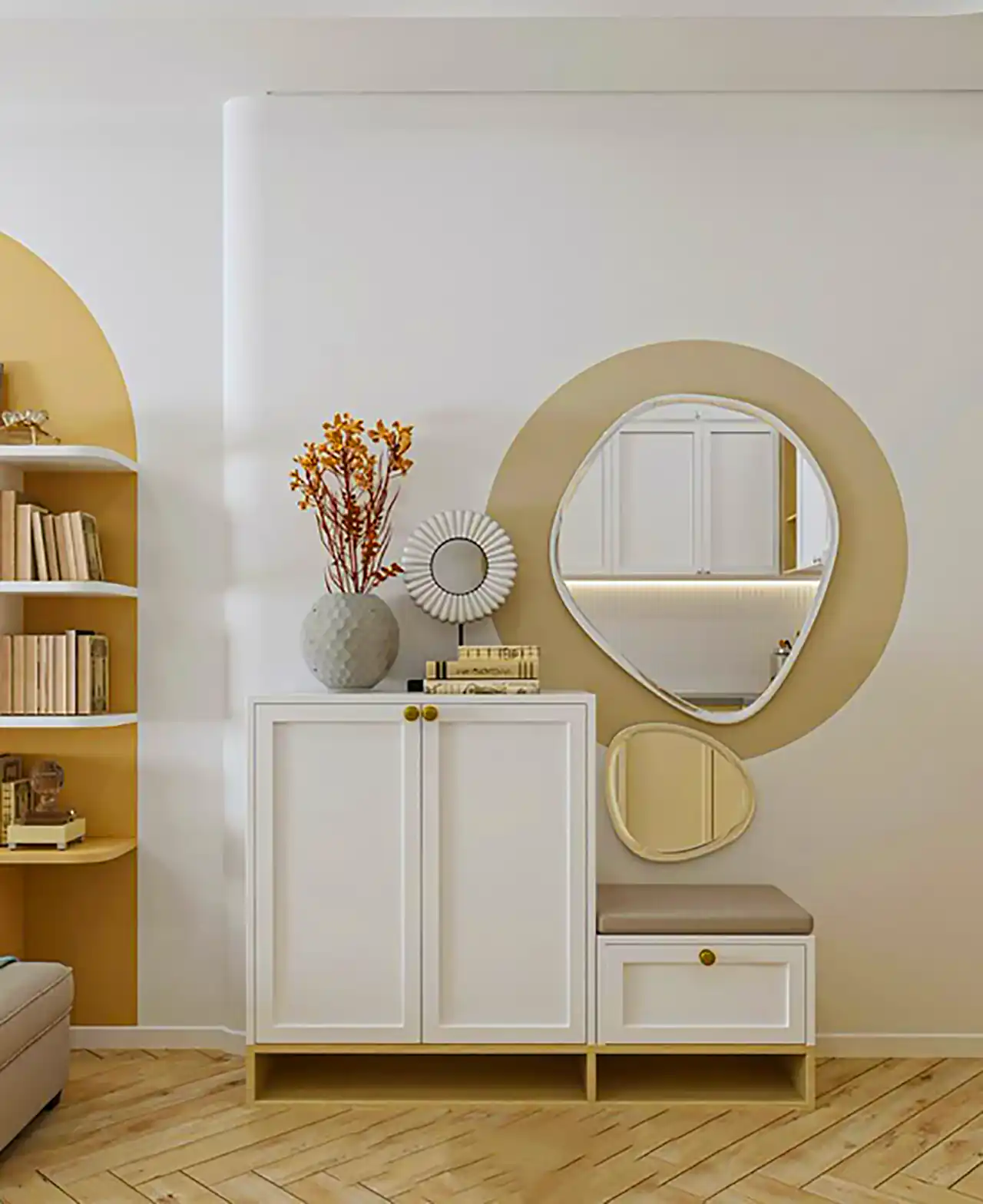 میز چوبی جاکفشی