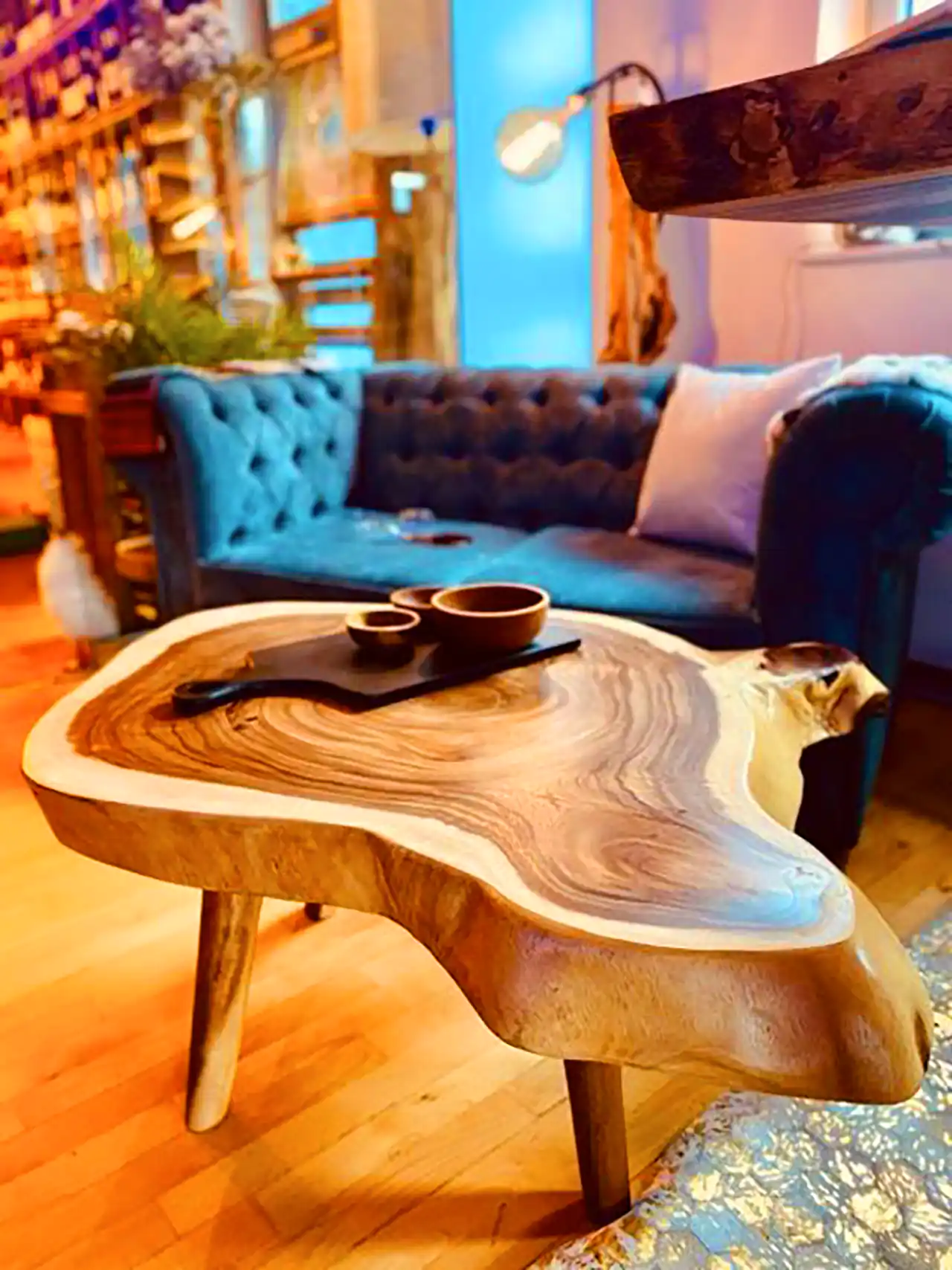 میز چوبی تنه درختی