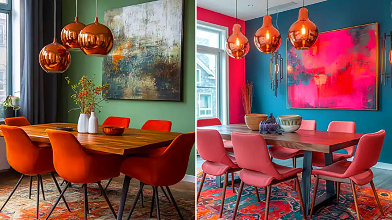 میز و صندلی خوشرنگ غذاخوری