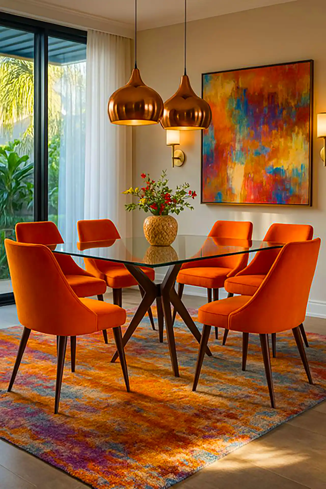 میز و صندلی خوشرنگ غذاخوری