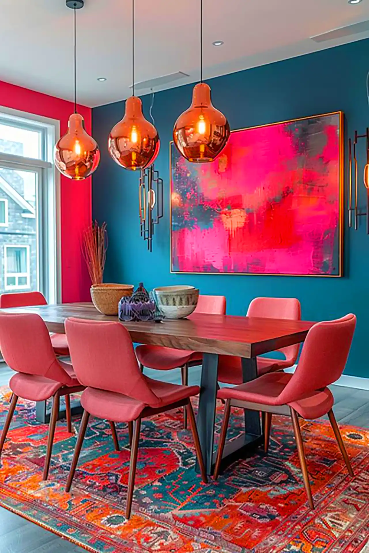 میز و صندلی خوشرنگ غذاخوری