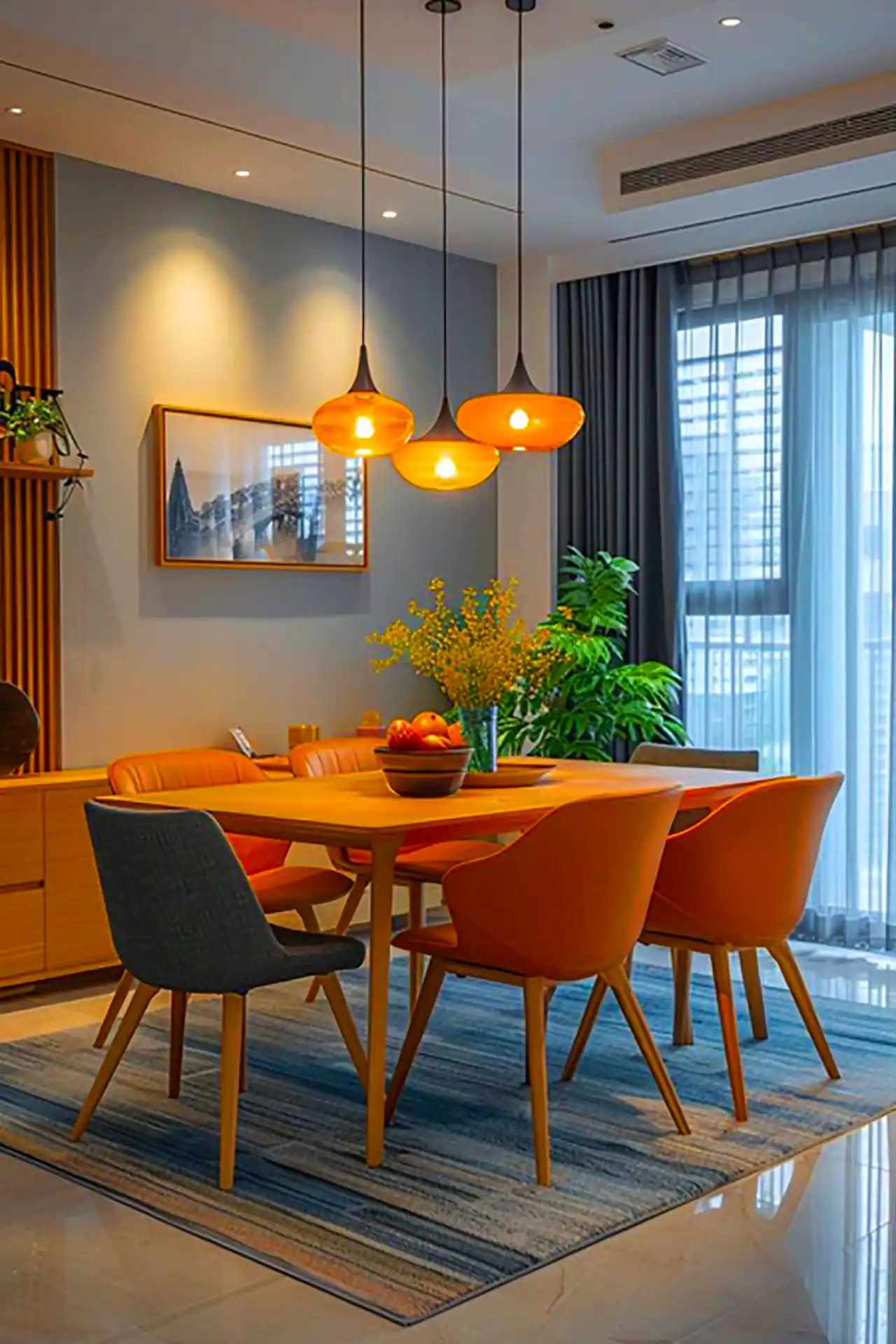 میز و صندلی خوشرنگ غذاخوری