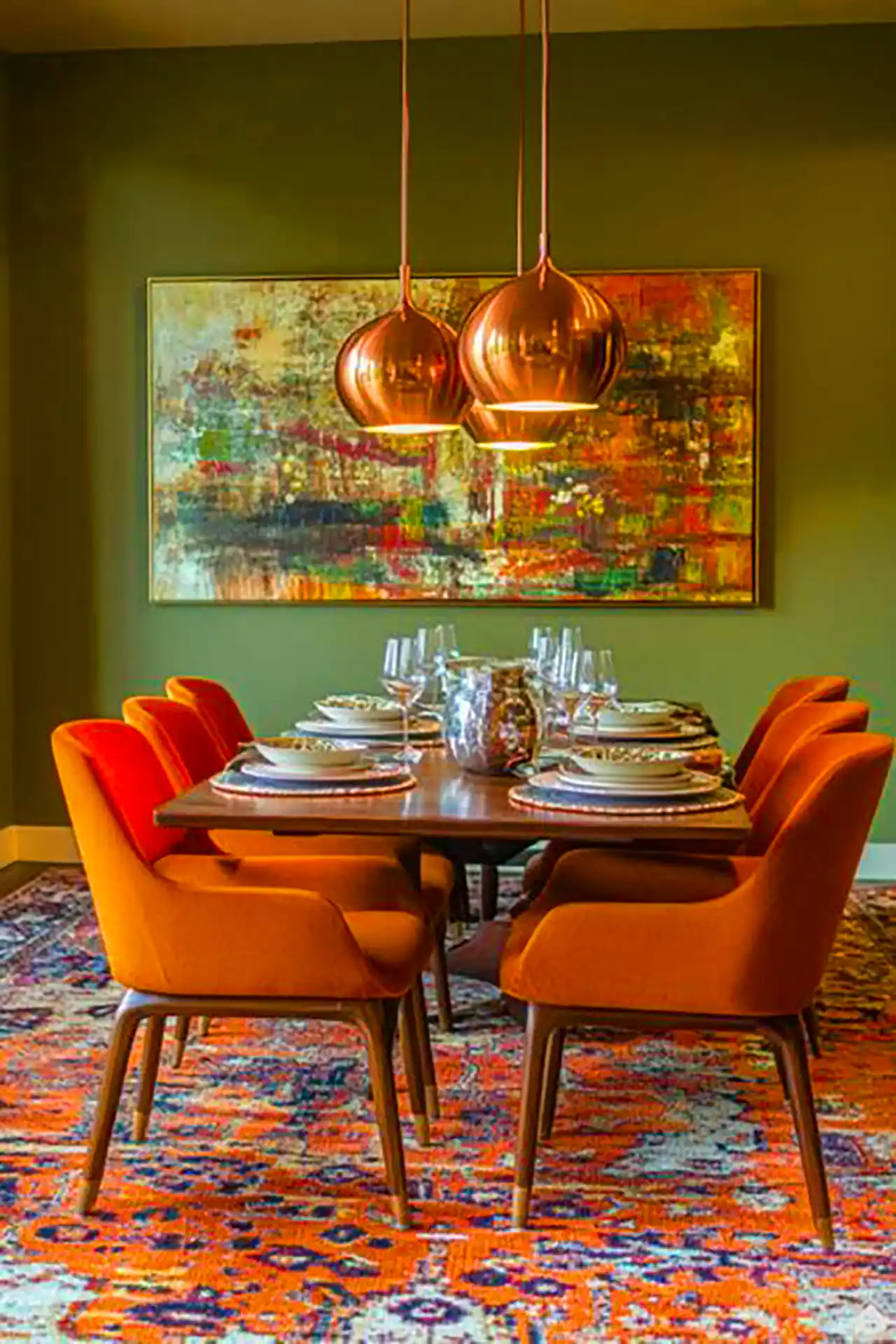 میز و صندلی خوشرنگ غذاخوری