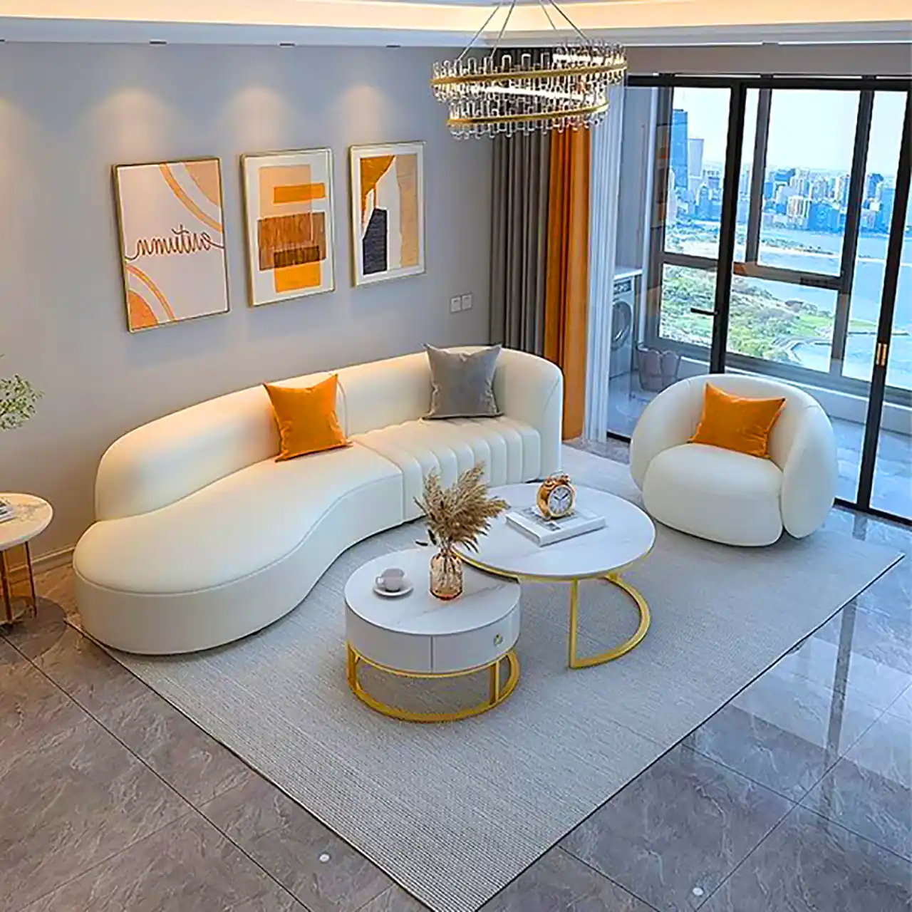 مبل 5 نفره گرد مینیمال