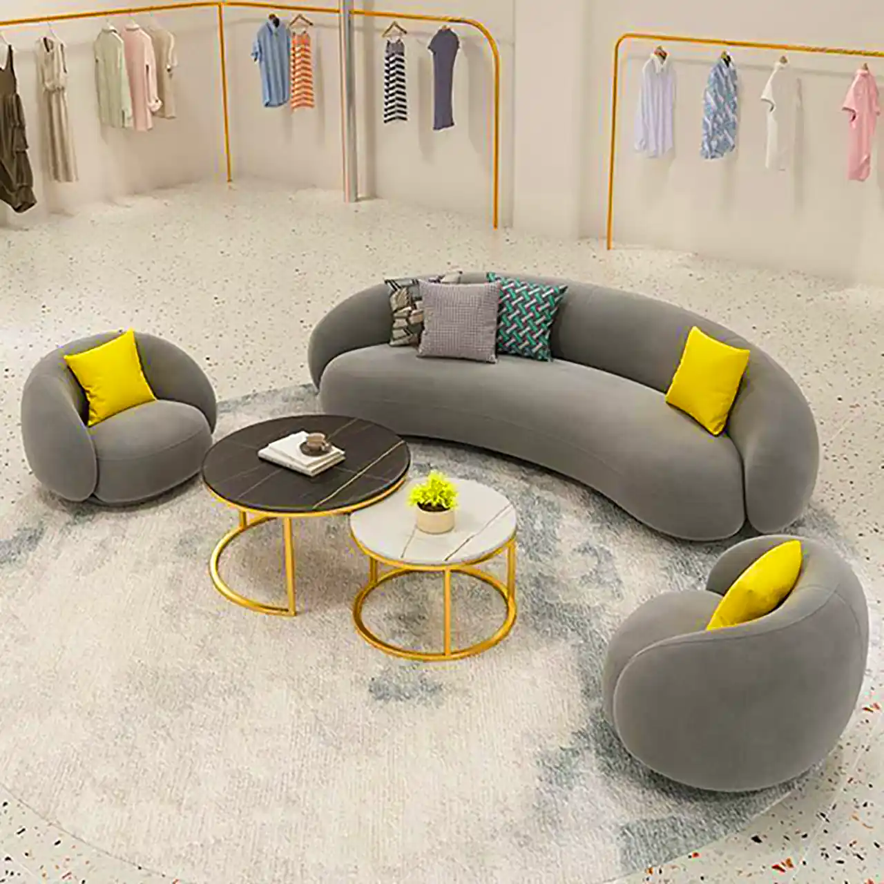 مبل 5 نفره گرد مینیمال