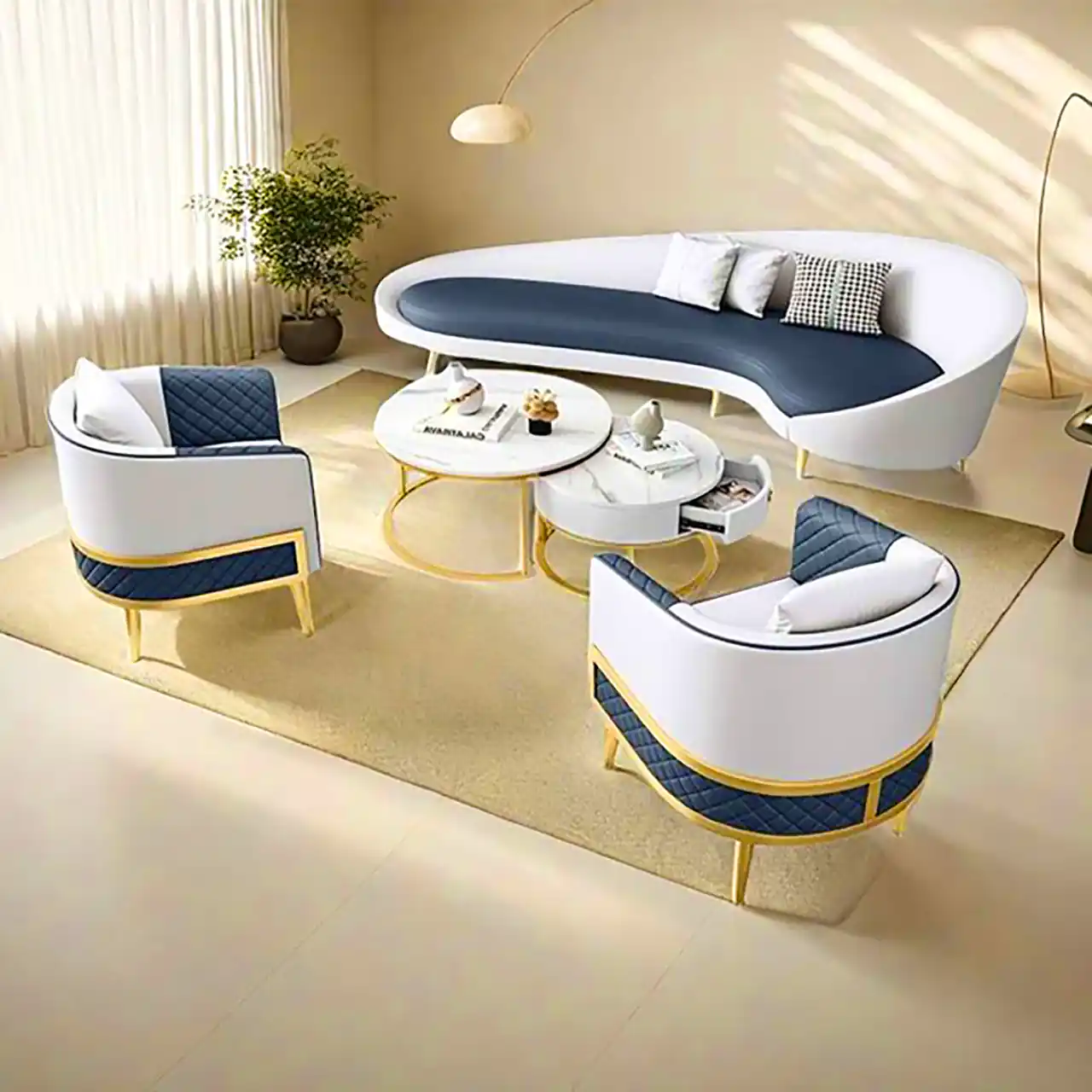 مبل 5 نفره گرد مینیمال