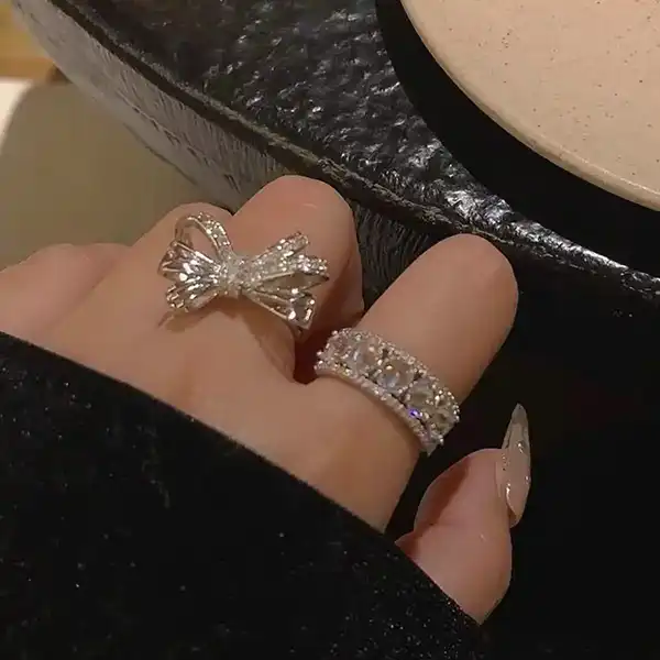 مدل انگشتر پاپیون + مدل انگشتر پاپیون از طراحی‌های کلاسیک و الماسی تا فانتزی