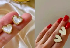 مدل گوشواره دخترانه قلبی