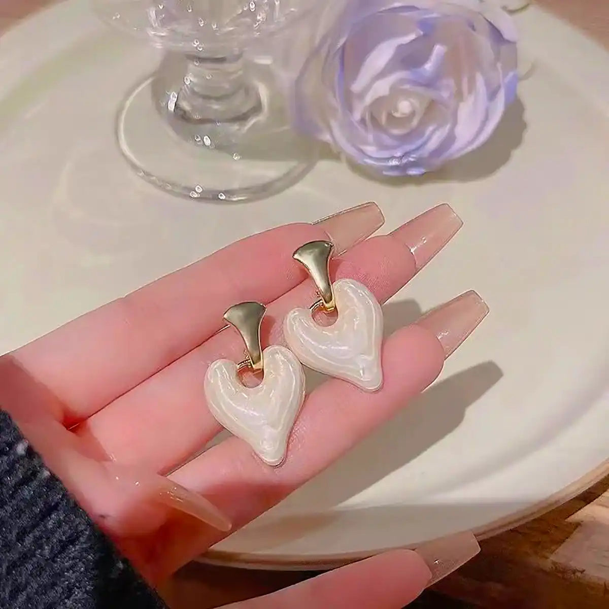 مدل گوشواره دخترانه قلبی