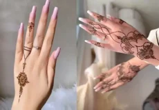 مدل حنا اسم + طراحی با حنا کاری جذاب و خلاقانه برای افراد جسور و خلاق