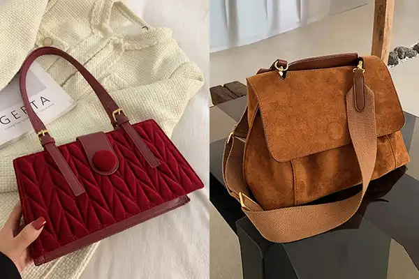 مدل کیف پارچه ای مخمل + درخشش استایل شما با مدل کیف پارچه ای مخمل