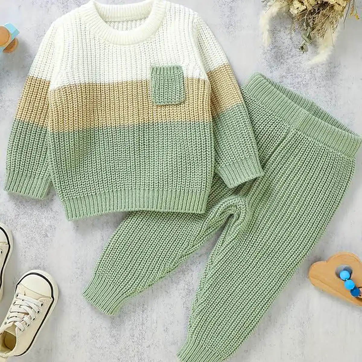 مدل لباس بافتنی نوزادی