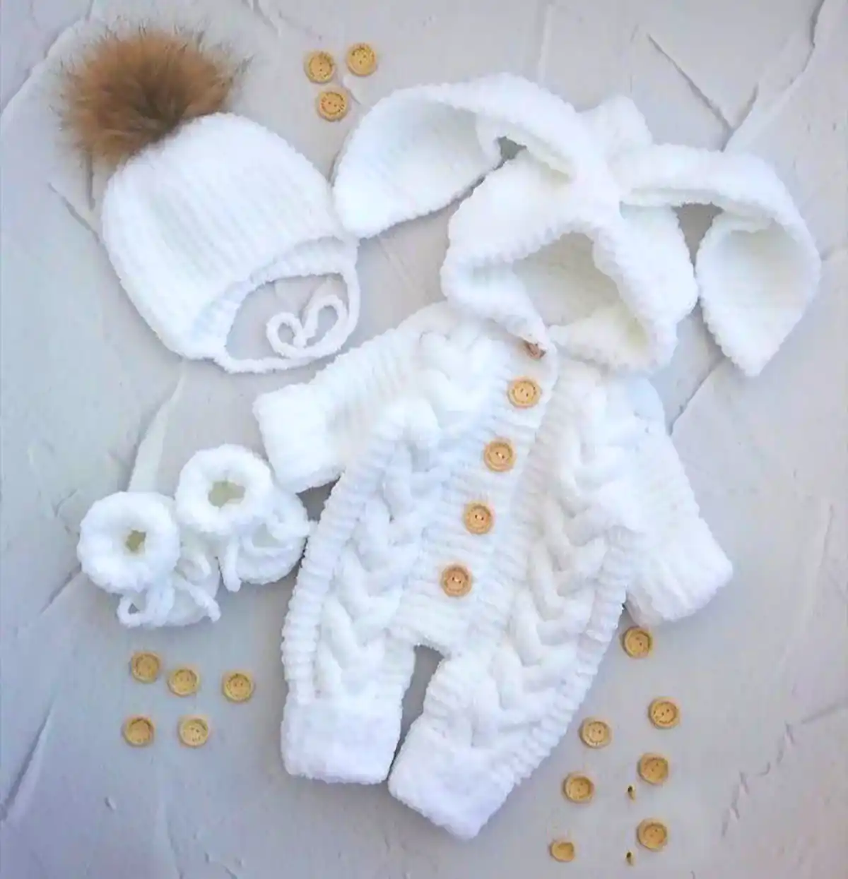 مدل لباس بافتنی نوزادی