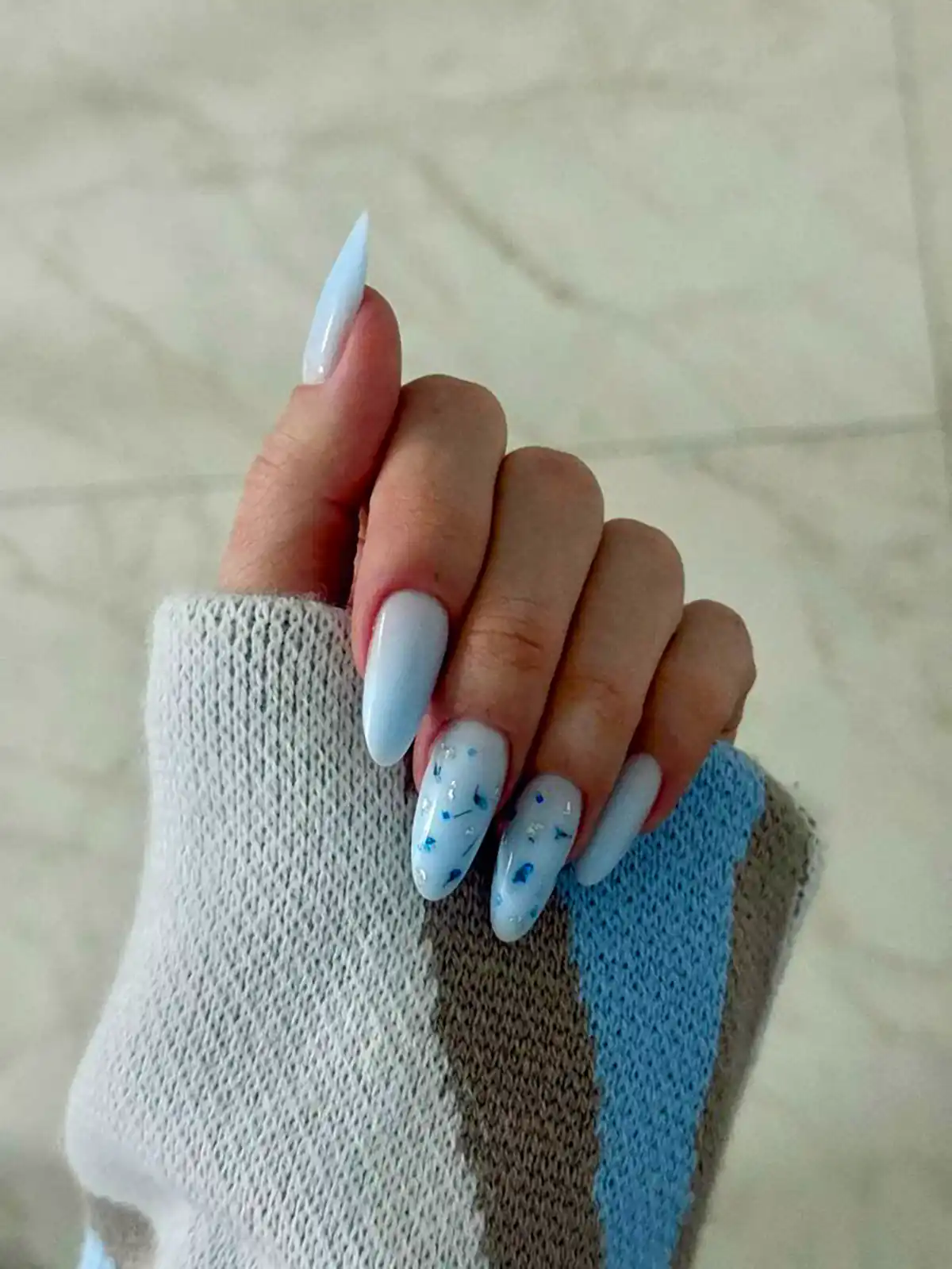 مدل ناخن آبی ترند