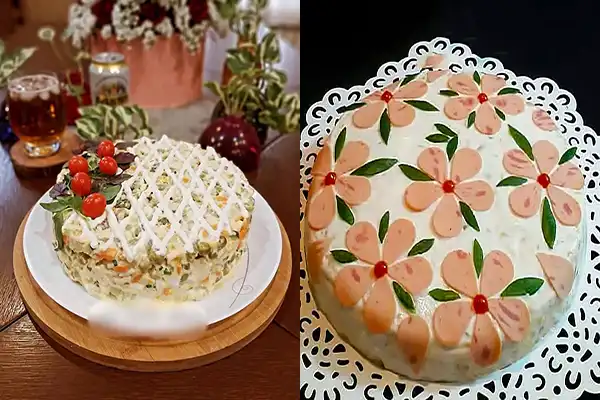 مدل سالاد الویه تزیین + مدل سالاد الویه تزیین با روش‌های خلاقانه و آسان