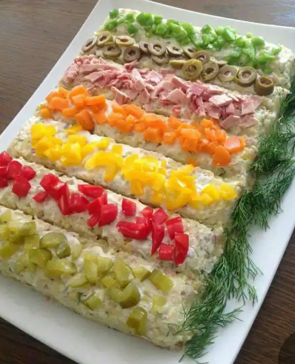 مدل سالاد الویه تزیین + مدل سالاد الویه تزیین با روش‌های خلاقانه و آسان