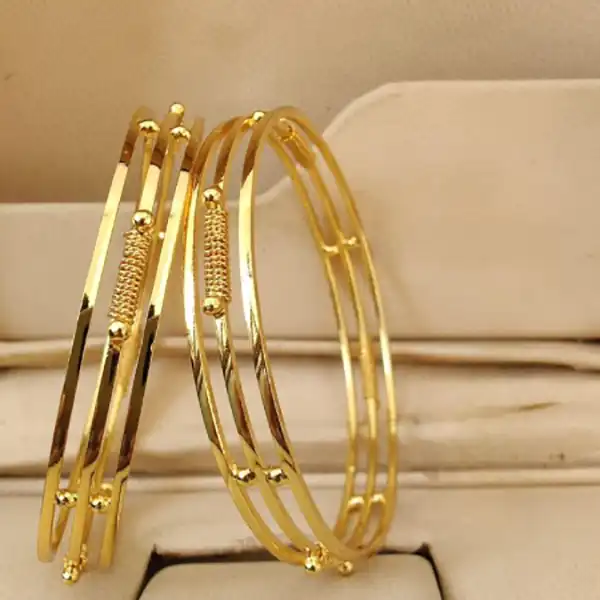 مدل النگو اماراتی + برق طلای خاص با طرح های ظریف و جذاب اماراتی