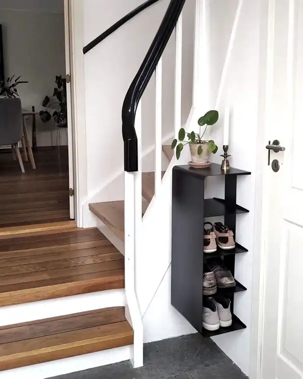 مدل جا کفشی زیر راه پله + مدل جا کفشی زیر راه پله خلاقانه و استفاده بهینه از فضای پِرت 