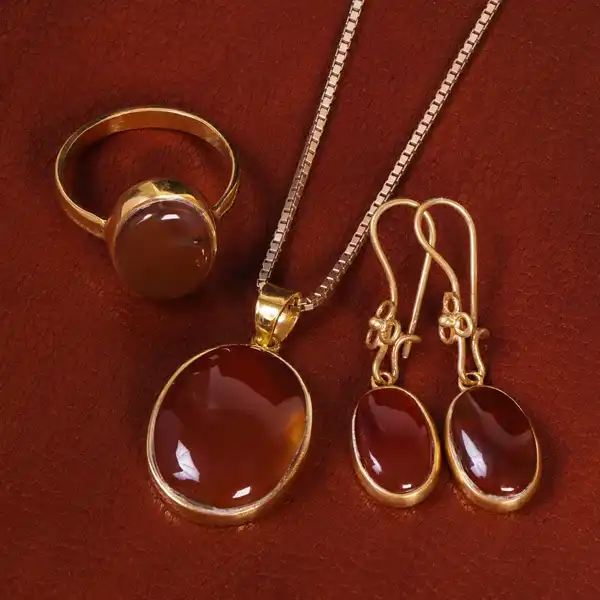 مدل نیم ست با سنگ عقیق + مدل نیم ست با سنگ عقیق بسیار زینتی و خاص