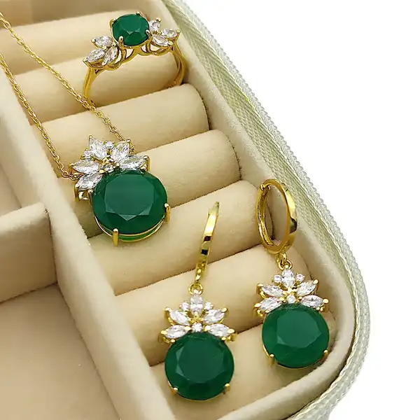 مدل نیم ست با سنگ عقیق + مدل نیم ست با سنگ عقیق بسیار زینتی و خاص
