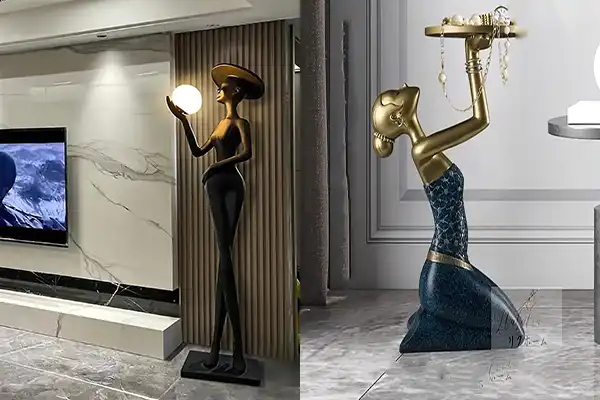 مجسمه کنار سالنی مدرن + مجسمه کنار سالنی مدرن منحصر خانه های لوکس و لاکچری