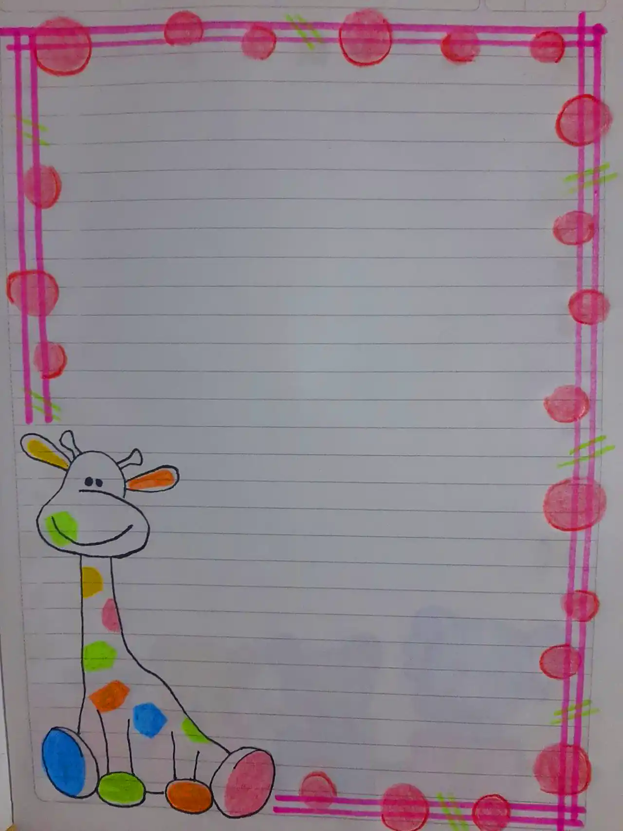 نقاشی آسان برای دور دفتر مشق 