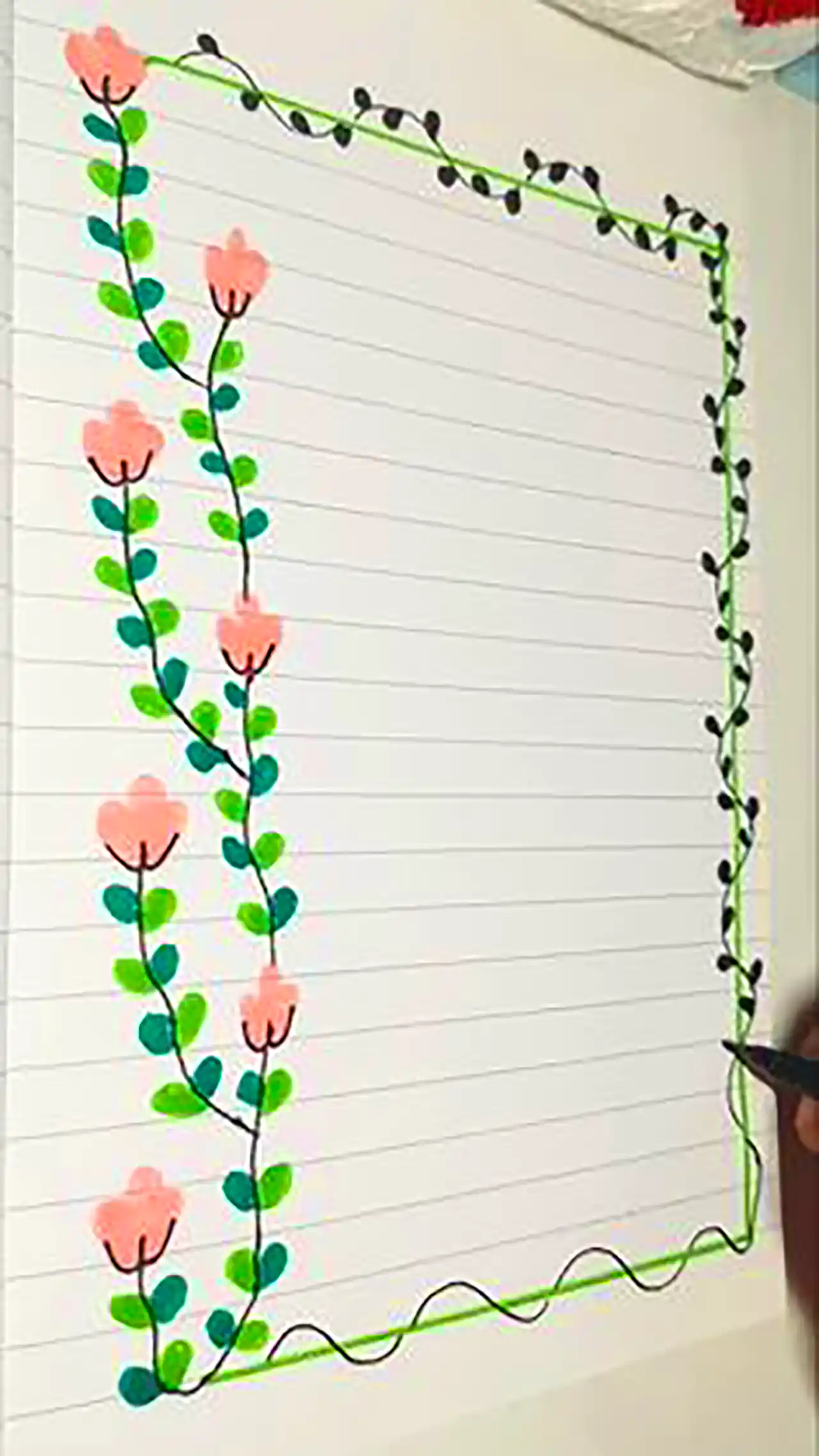 نقاشی آسان برای دور دفتر مشق 