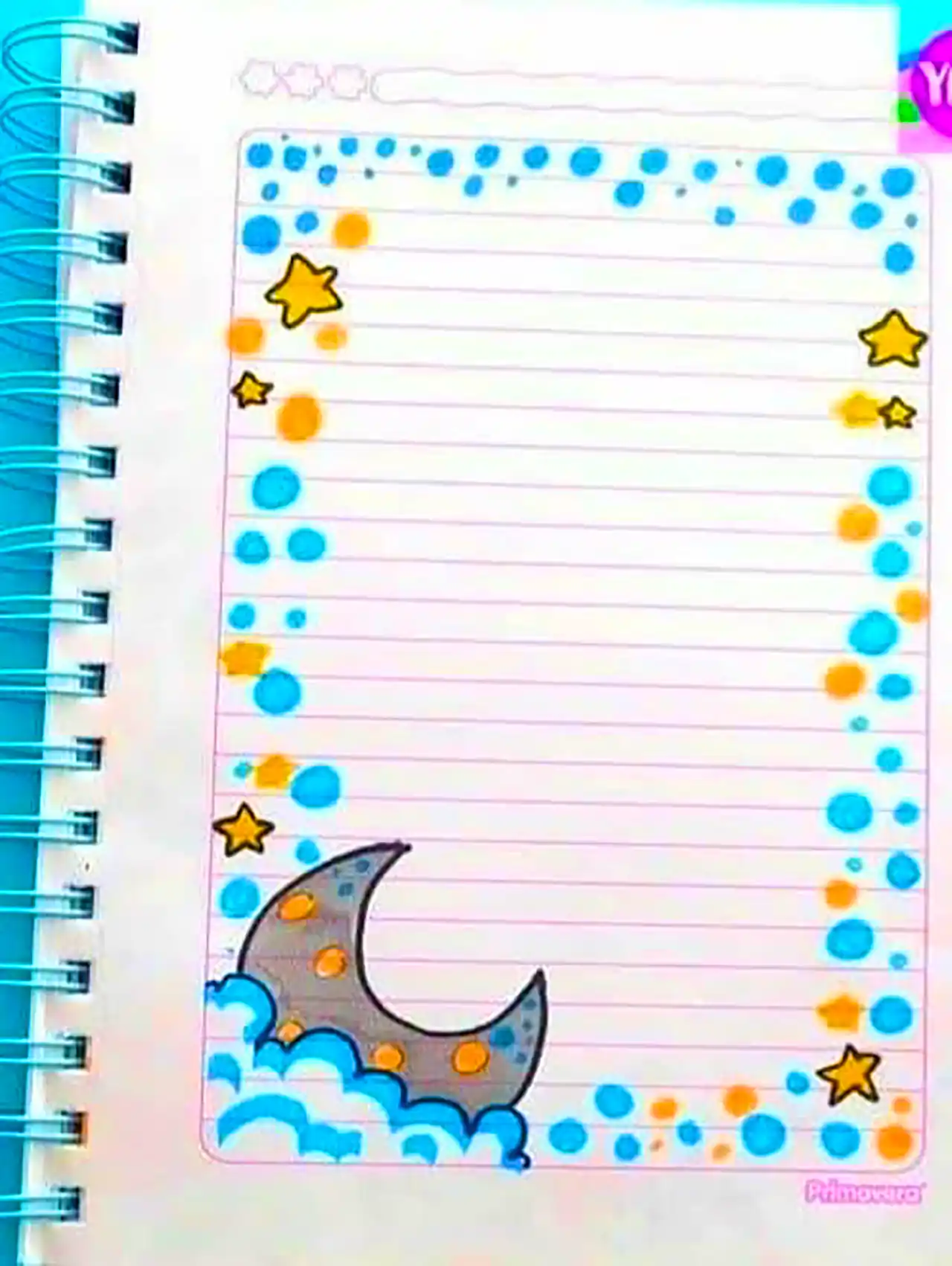 نقاشی آسان برای دور دفتر مشق 