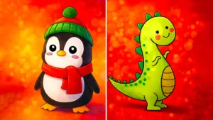 نقاشی کودکانه و ساده