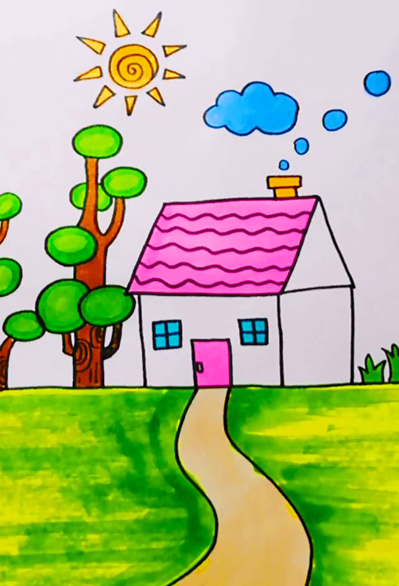 نقاشی کودکانه و ساده