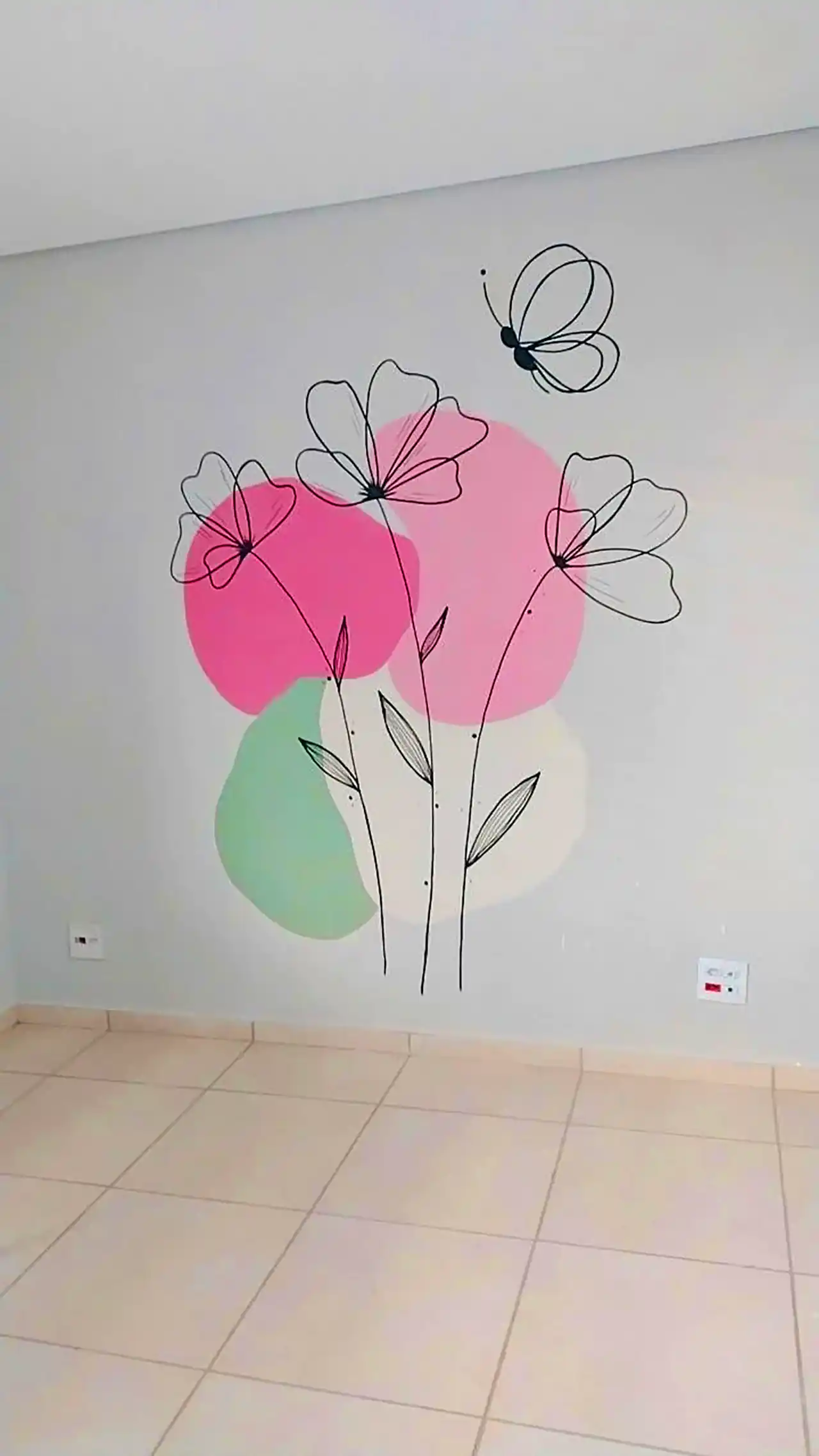 نقاشی ساده و خاص دیواری خونه