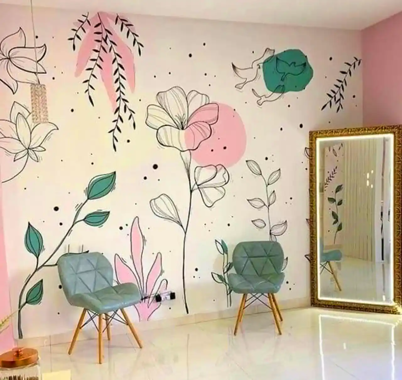 نقاشی ساده و خاص دیواری خونه