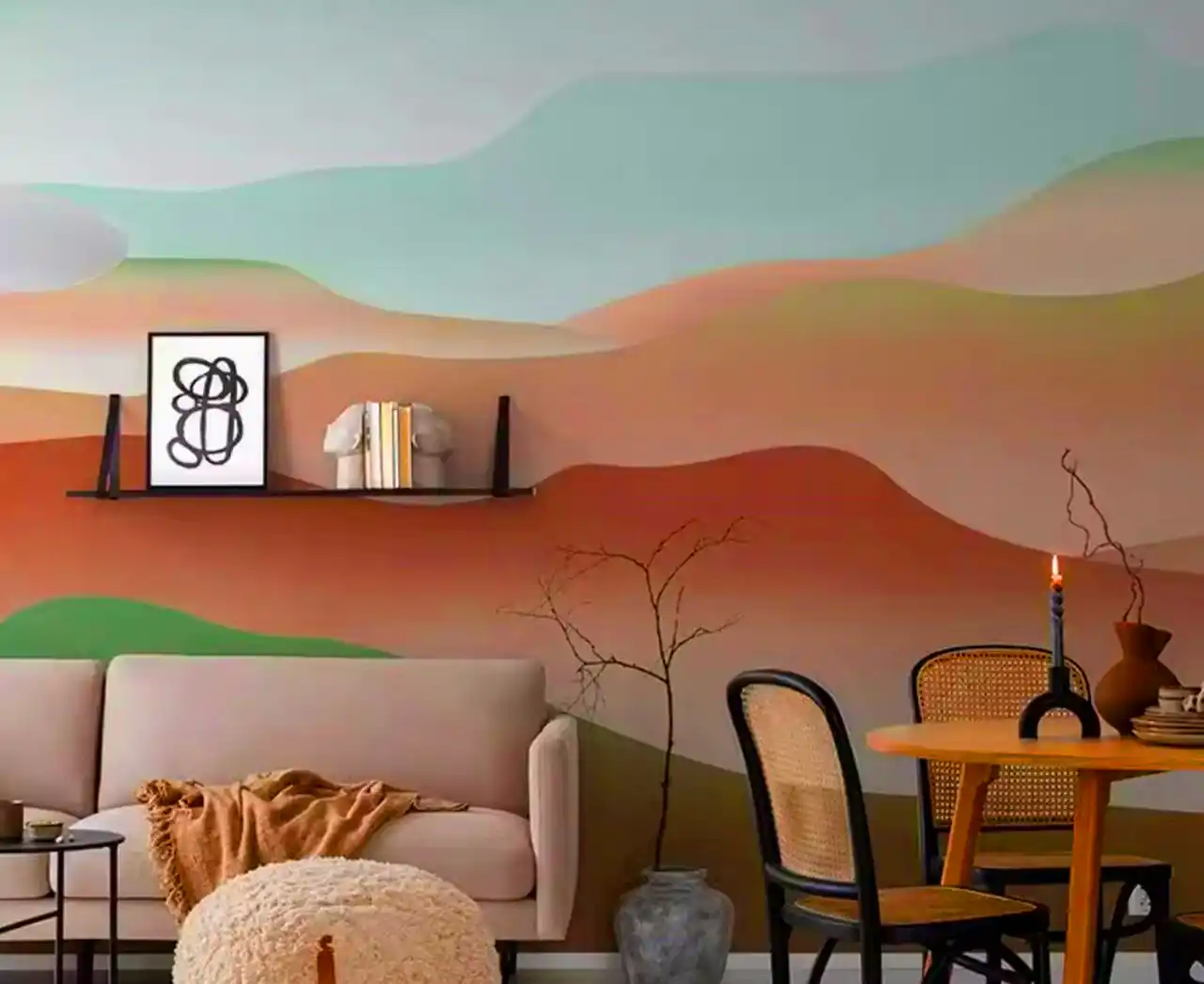 نقاشی ساده و خاص دیواری خونه