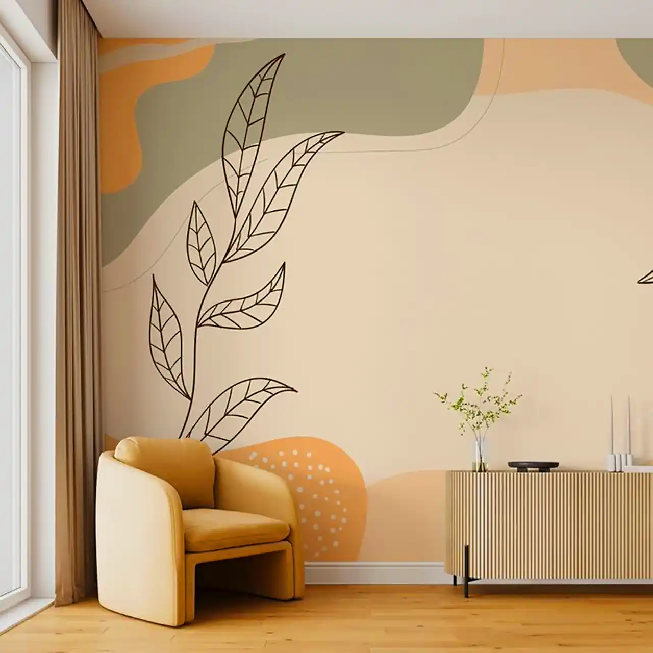 نقاشی ساده و خاص دیواری خونه