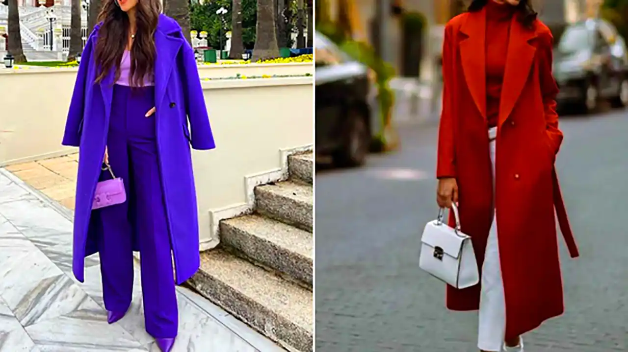 پالتو رنگی و شیک زنانه