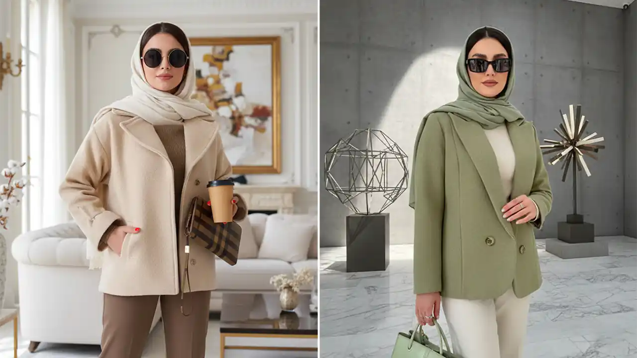 پالتو یقه انگلیسی زیبا