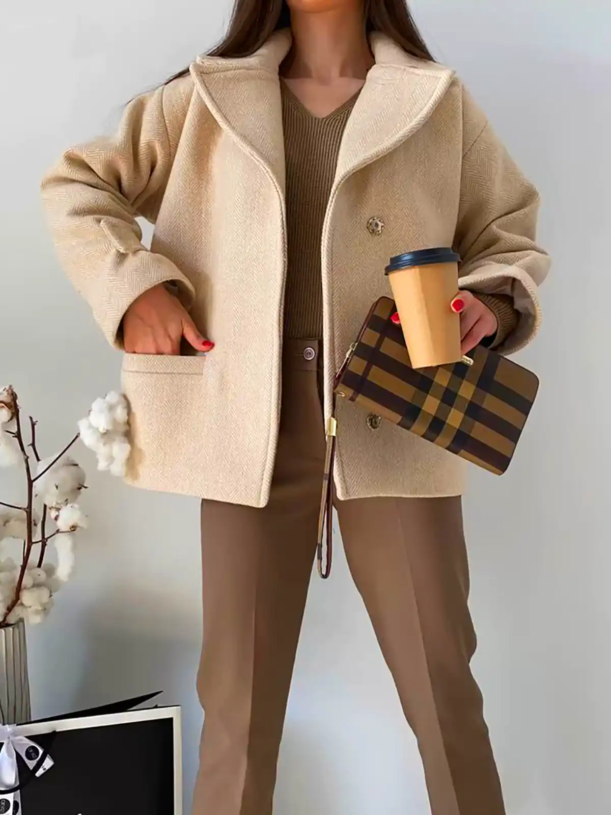 پالتو یقه انگلیسی زیبا