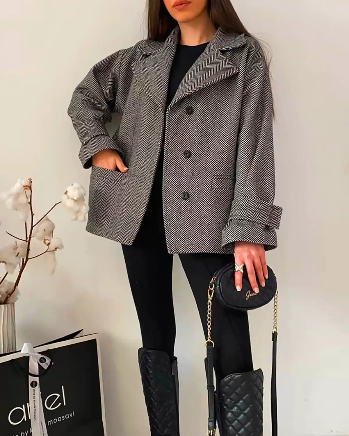 پالتو یقه انگلیسی زیبا