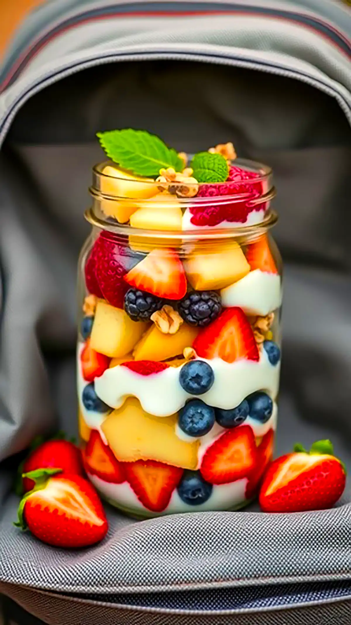 پارفه ماست و میوه فصل