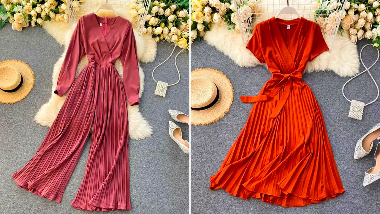 پیراهن میدی پلیسه