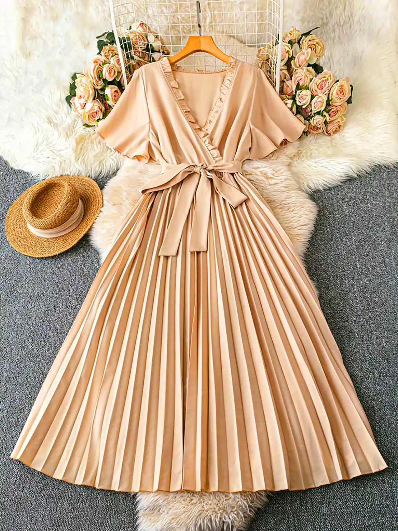 پیراهن میدی پلیسه