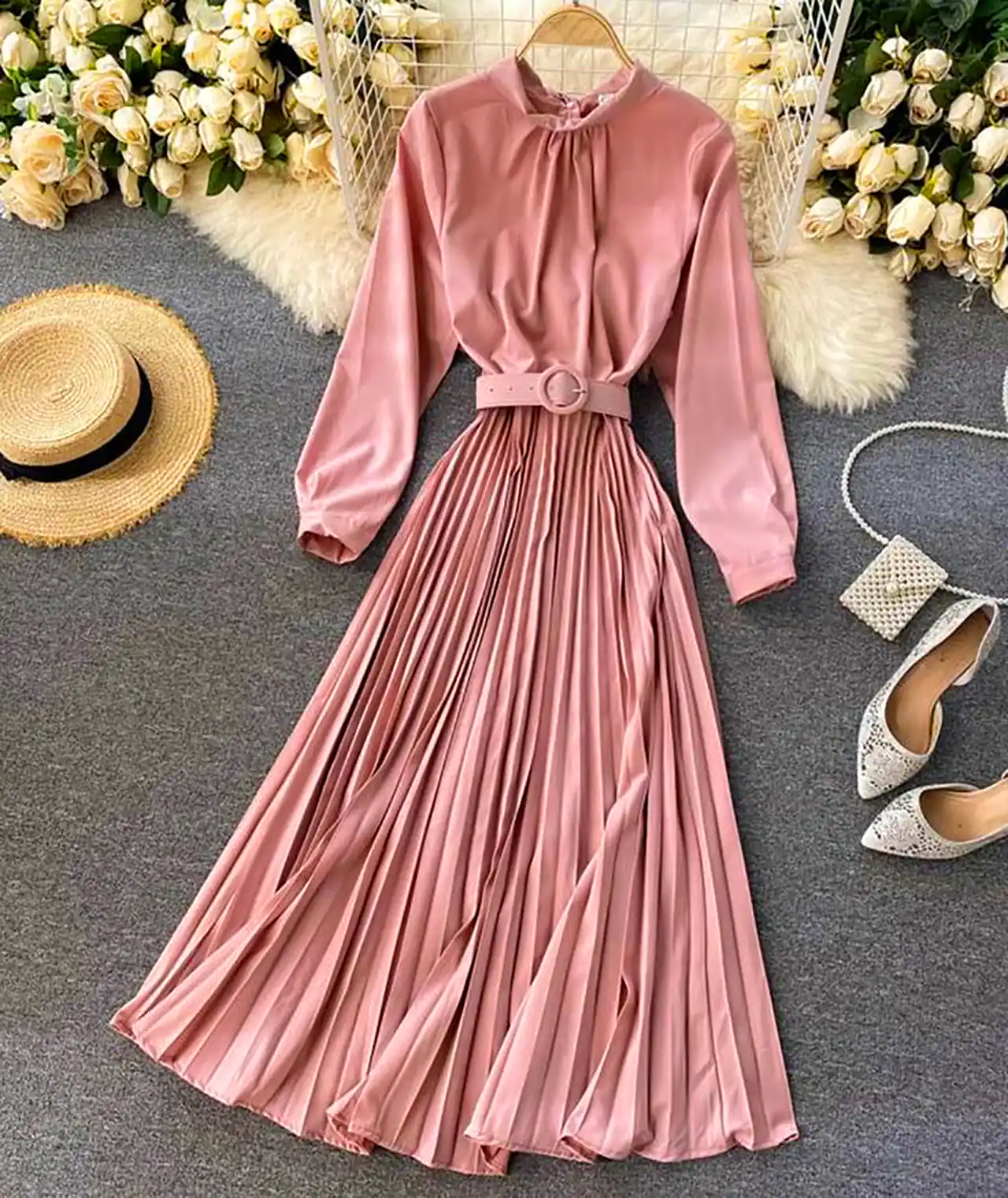 پیراهن میدی پلیسه