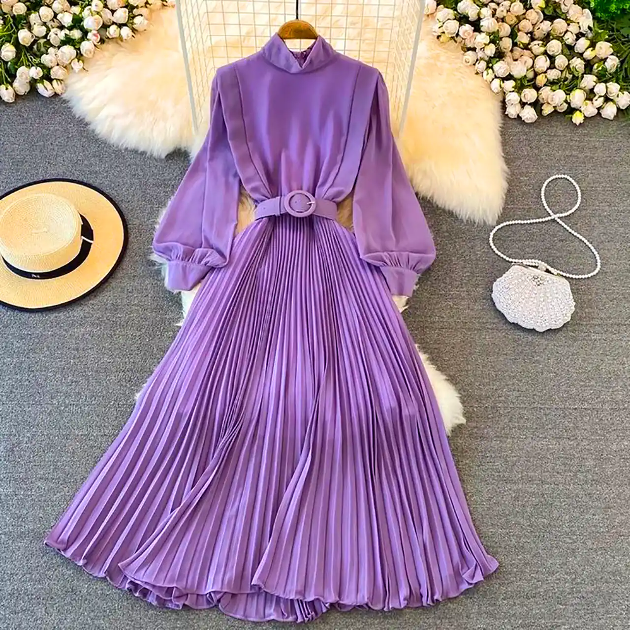 پیراهن میدی پلیسه