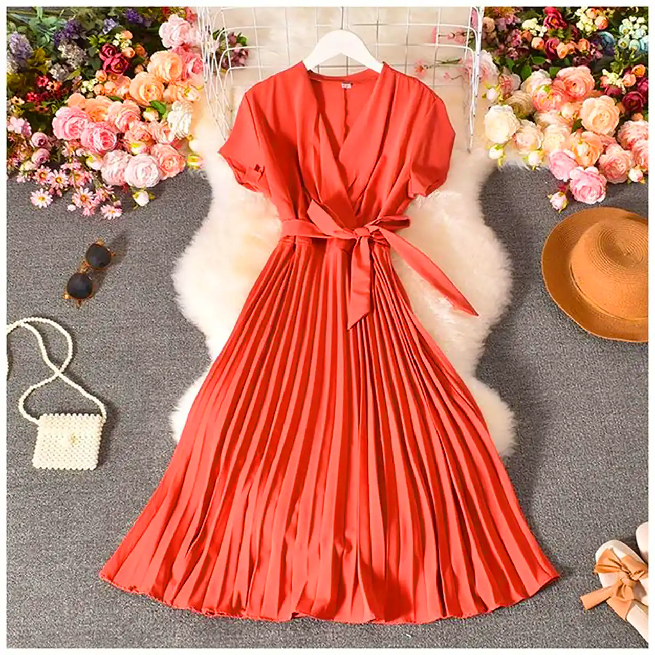 پیراهن میدی پلیسه