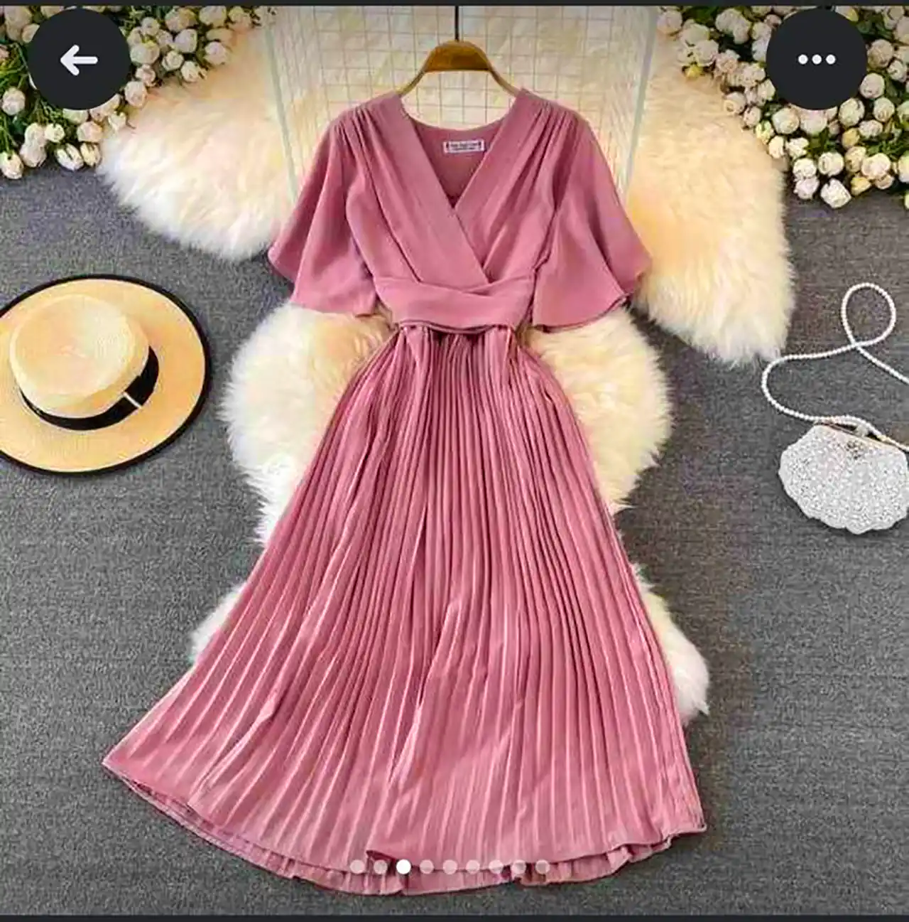 پیراهن میدی پلیسه