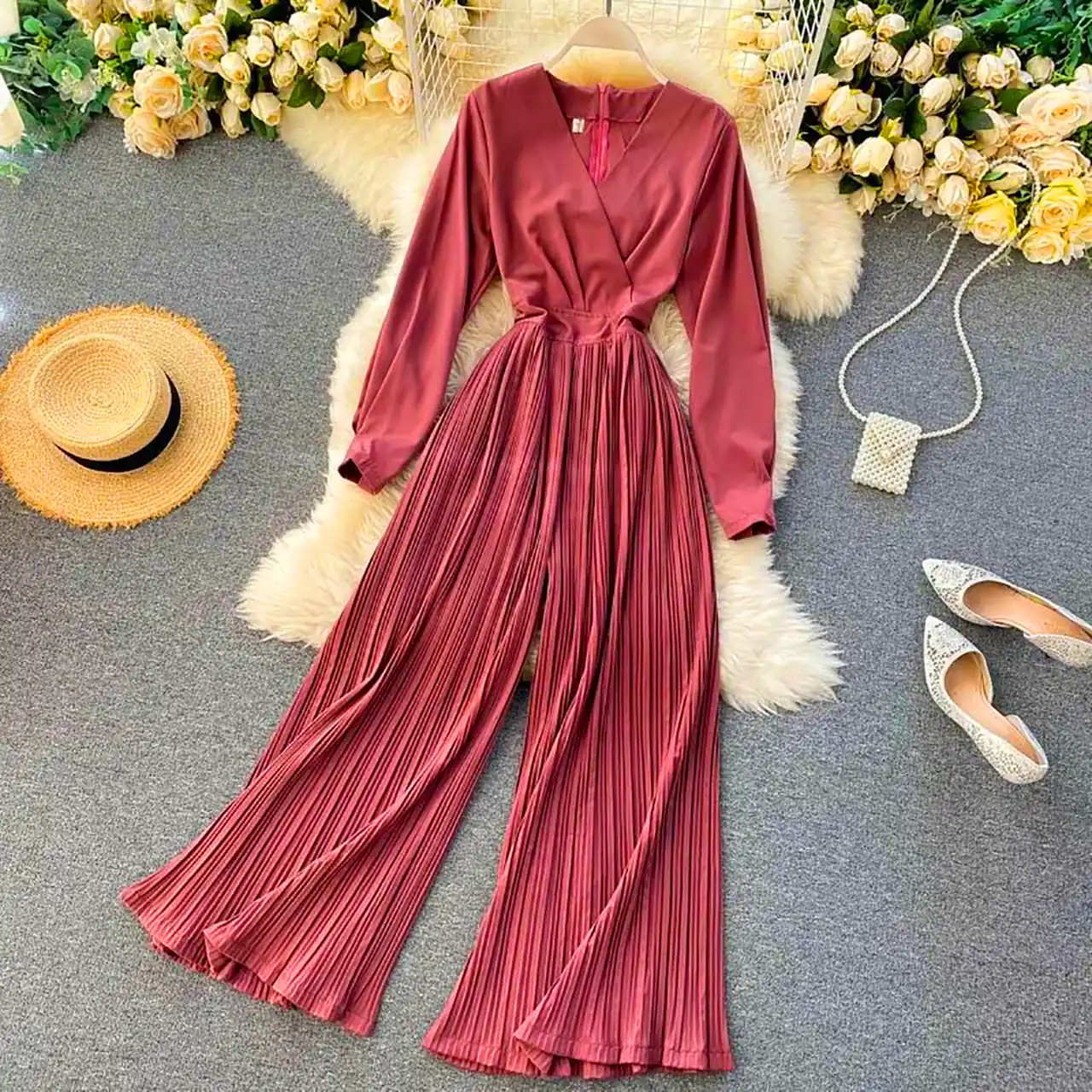 پیراهن میدی پلیسه